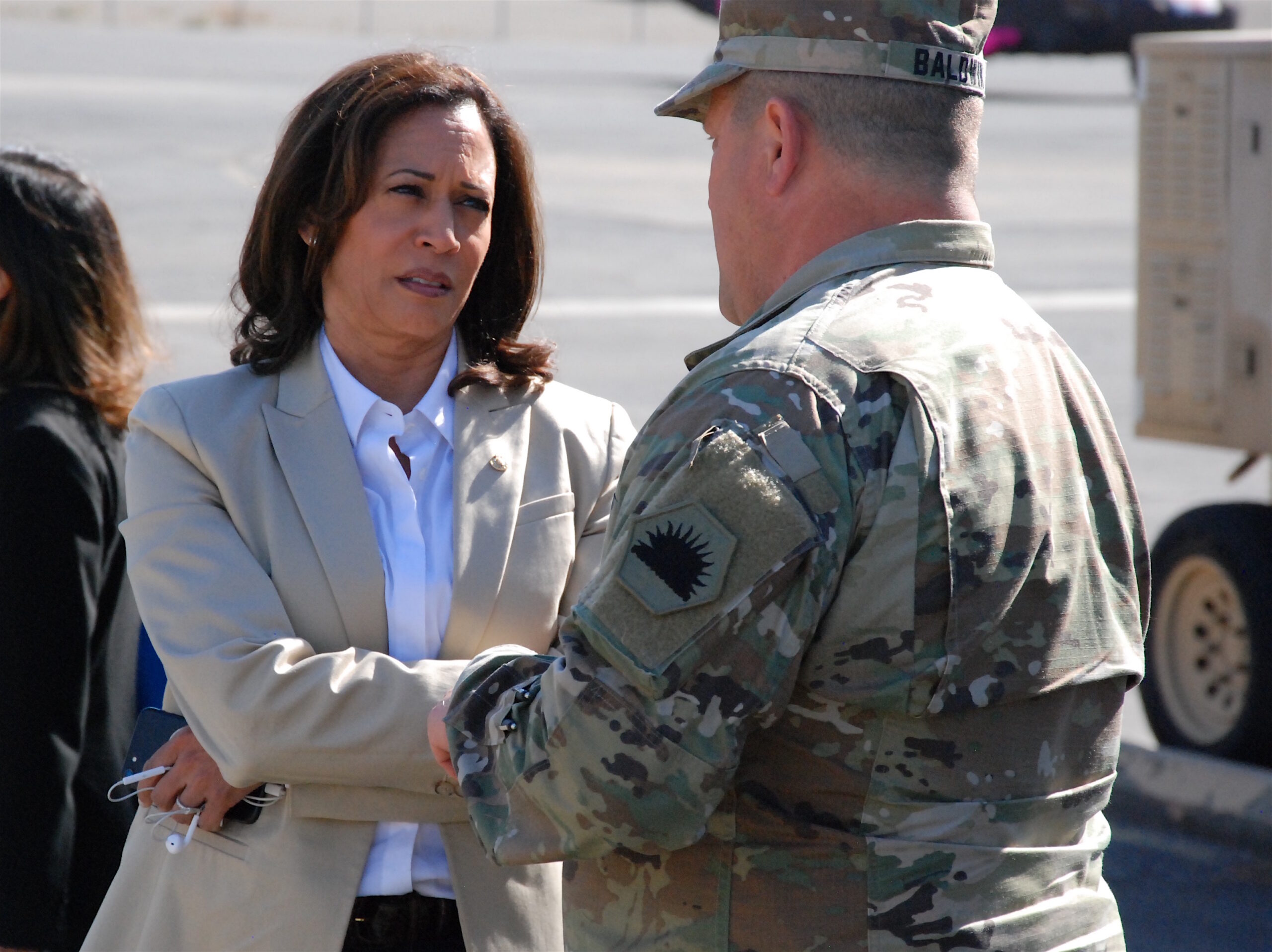 Kamala Harris with California National Guard