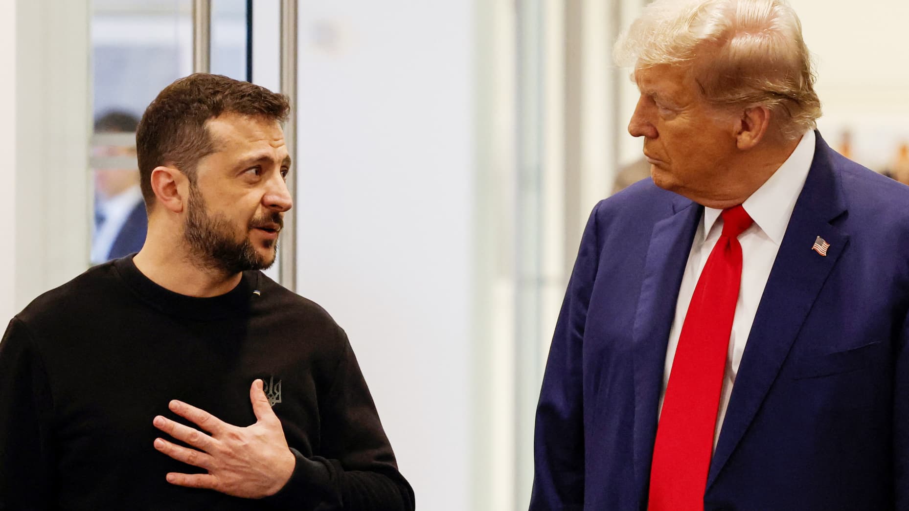 Zelensky and Trump Meeting together