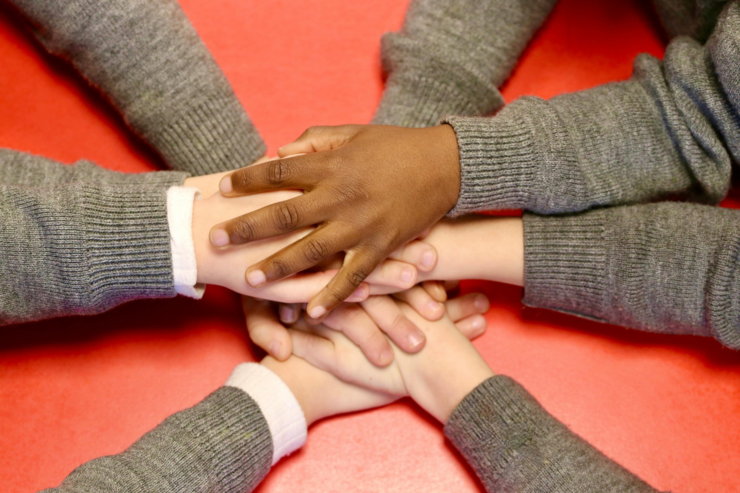 children holding hands