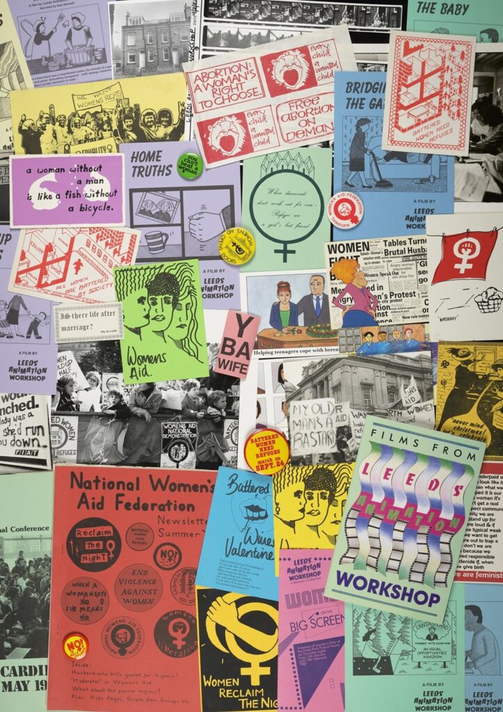 Collection of posters from Leeds Animation Workshop and Feminist Archive North. 